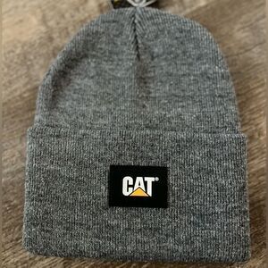 CaterpillarโโCATโLabelโCuffโBeanie-โGrey